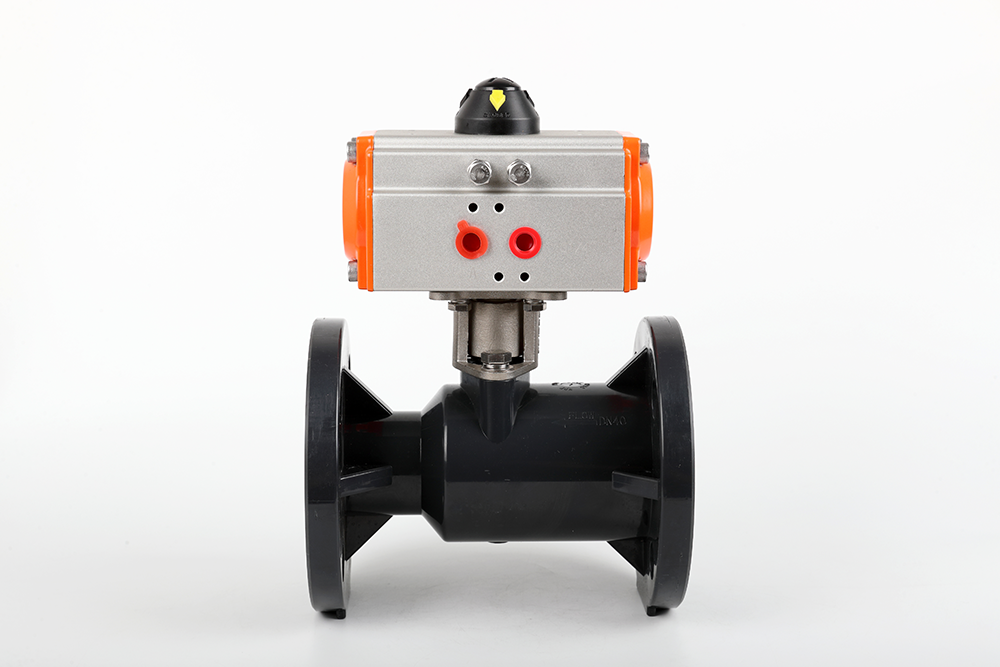 方正气动法兰一体球阀